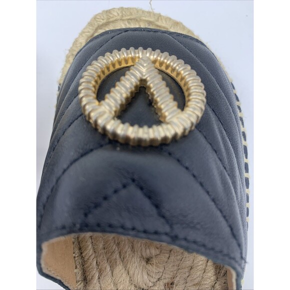 Valentino by Mario Valentino Clabee Sandals Women 8 Black Leather Platform Slide - Picture 8 of 9